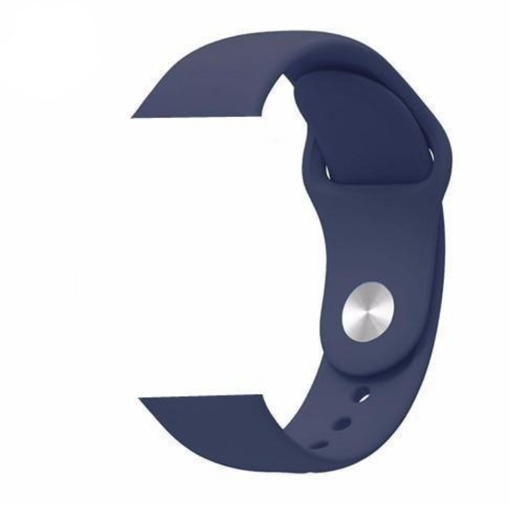 ❤️NEW Mid Blue Sport Silicone Band For Apple Watch - Picture 2 of 6